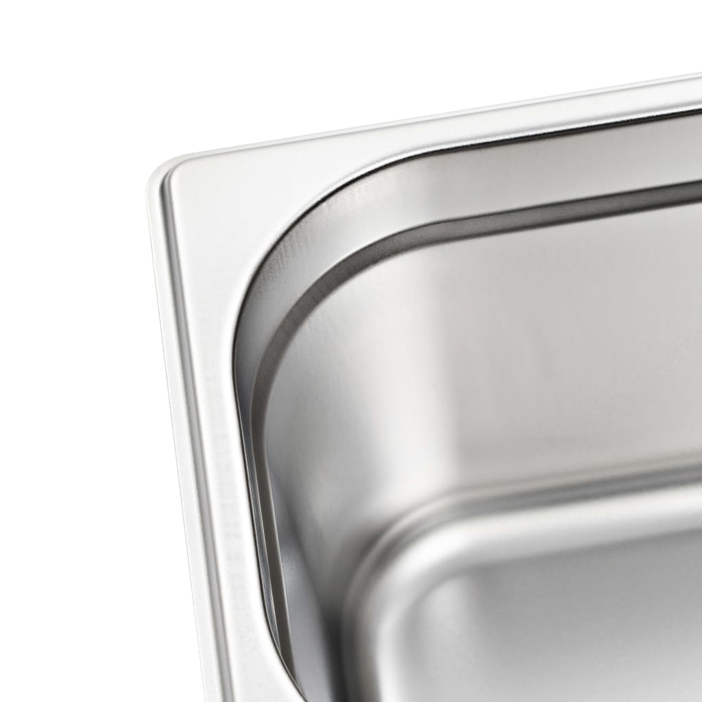 Contenitori Gastronorm 4 pz GN 1/3 150 mm in Acciaio Inox | homemem39