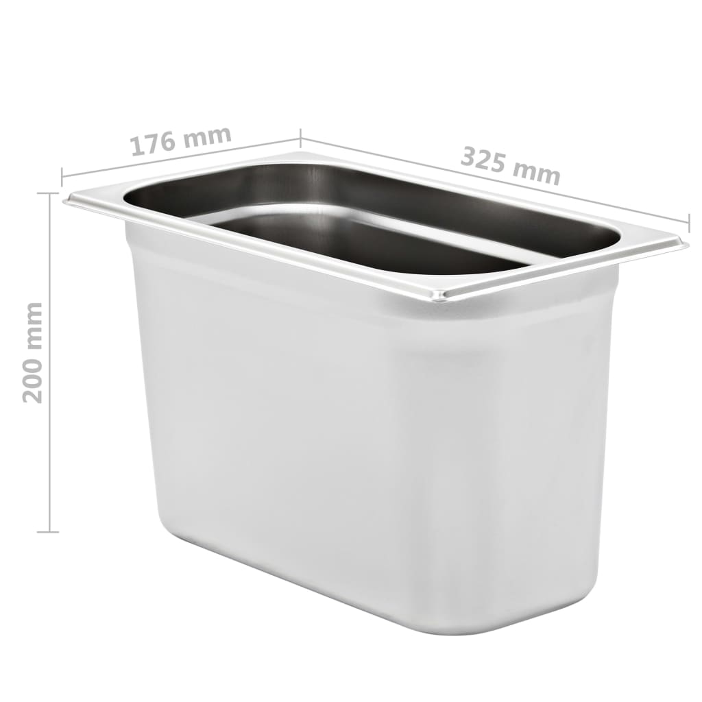 Contenitori Gastronorm 4 pz GN 1/3 200 mm in Acciaio Inox | homemem39