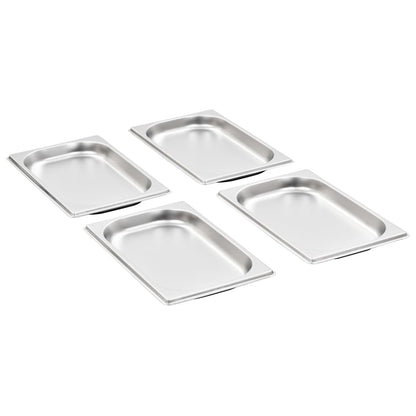 Contenitori Gastronorm 12 pz GN 1/4 20 mm in Acciaio Inox