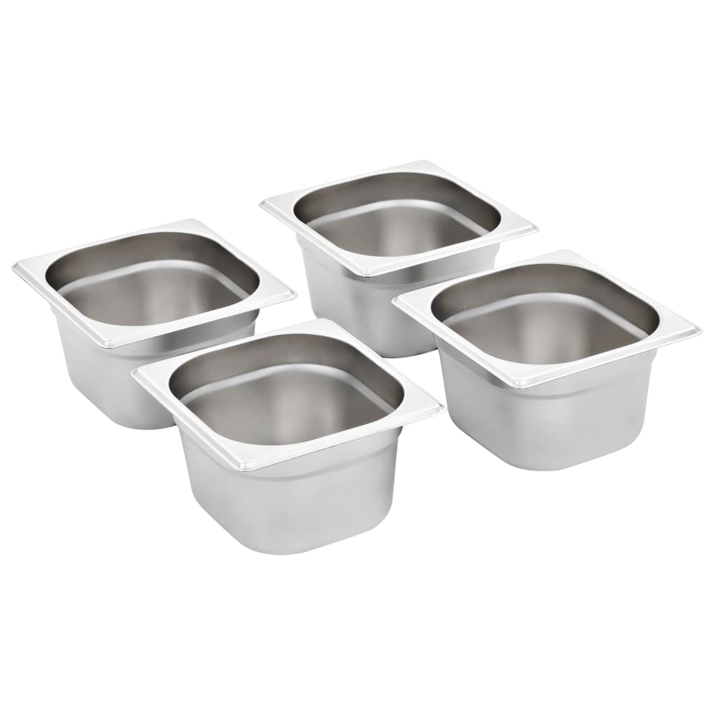 Contenitori Gastronorm 12 pz GN 1/6 100 mm in Acciaio Inox | homemem39