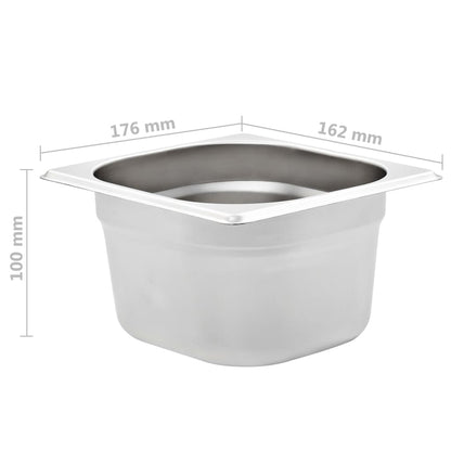 Contenitori Gastronorm 12 pz GN 1/6 100 mm in Acciaio Inox | homemem39