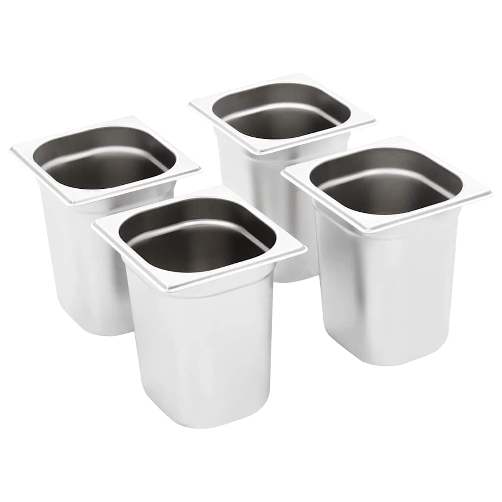Contenitori Gastronorm 8 pz GN 1/6 200 mm in Acciaio Inox | homemem39
