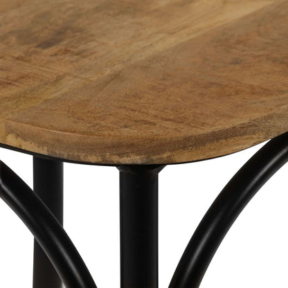 Sedie con Motivo a Croce 2 pz Nere in Legno Massello di Mango | homemem39