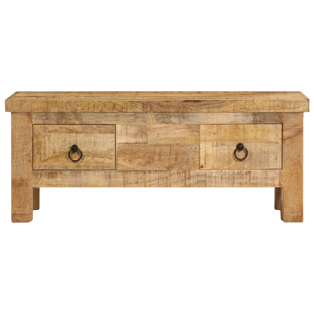 Tavolino da Salotto 90x45x35 cm in Legno Massello di Mango