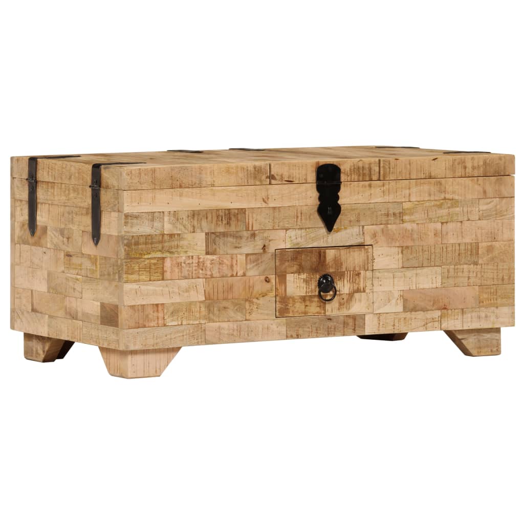 Tavolino da Salotto in Legno Massello di Mango 80x40x35 cm | homemem39
