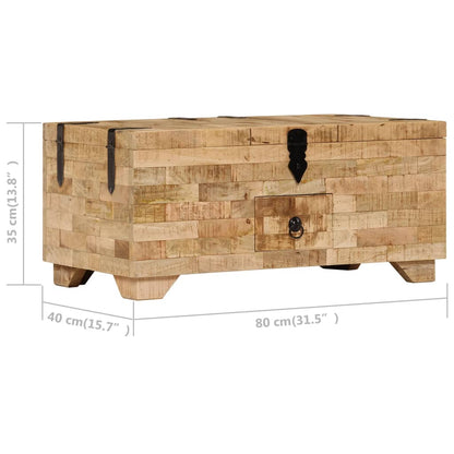Tavolino da Salotto in Legno Massello di Mango 80x40x35 cm | homemem39