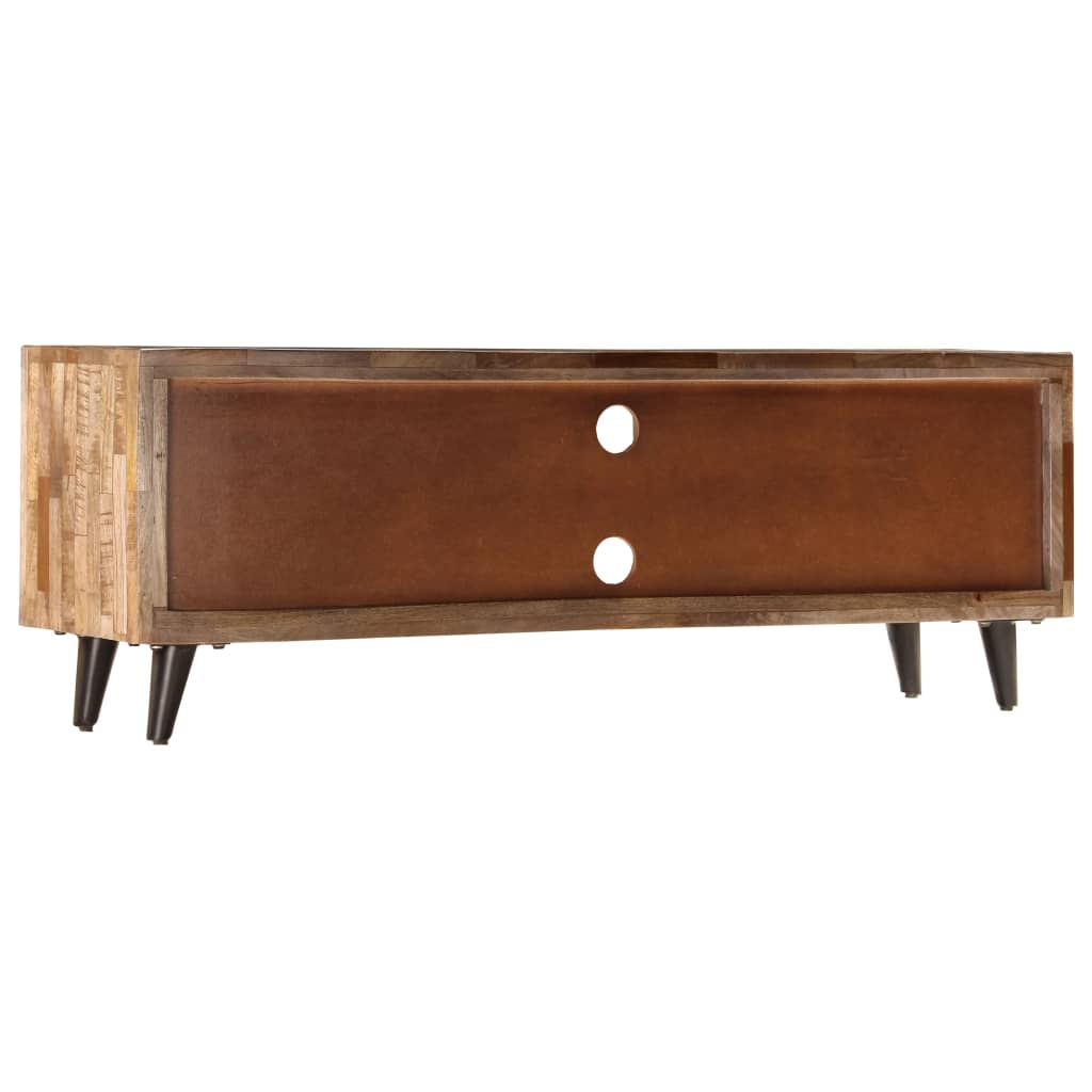 Mobile Porta TV 118x30x40 cm in Legno Massello di Mango - homemem39