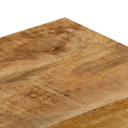 Tavolino da Salotto 100x50x35 cm Legno Massello Mango e Acciaio | homemem39