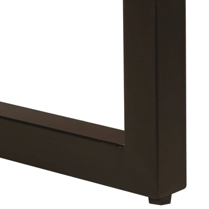 Tavolino da Salotto 100x50x35 cm Massello di Recupero e Acciaio | homemem39