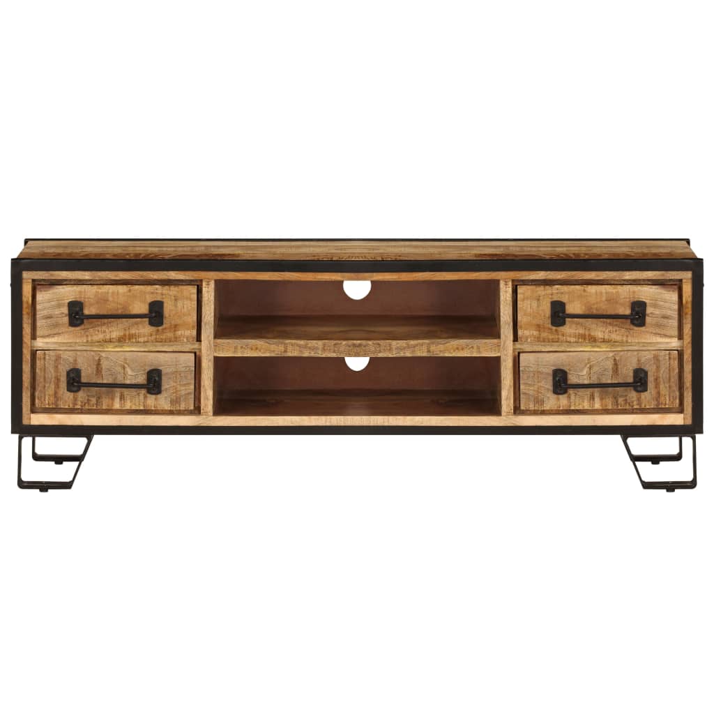 Mobile Porta TV con Cassetti 120x30x40 cm Legno Massello Mango - homemem39