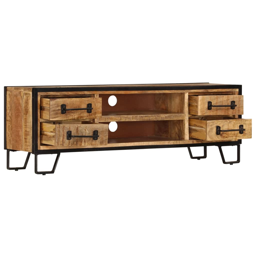 Mobile Porta TV con Cassetti 120x30x40 cm Legno Massello Mango - homemem39