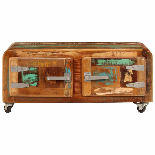 Tavolino da Salotto 85x55x40 cm in Legno Massello di Recupero | homemem39