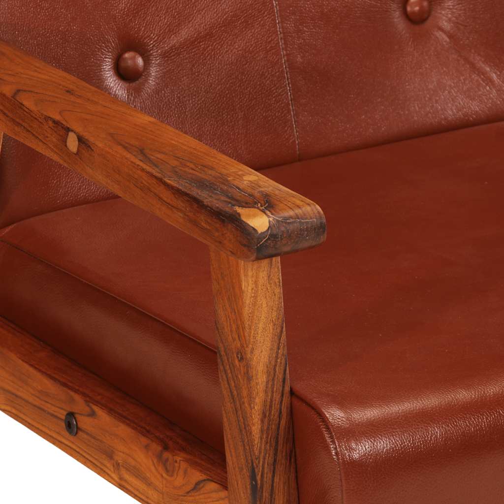 Poltrona Marrone in Vera Pelle