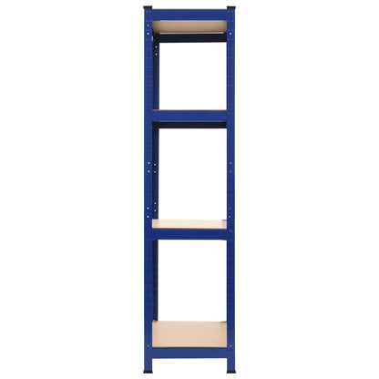 Mensola 4 Strati Blu in Acciaio e Legno Multistrato | homemem39