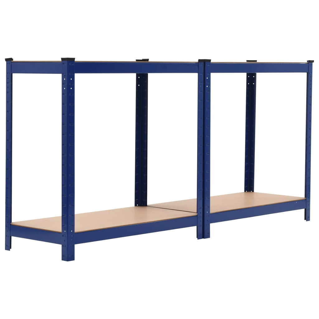 Mensole Portaoggetti 2 pz Blu 80x40x160 cm in Acciaio e MDF | homemem39