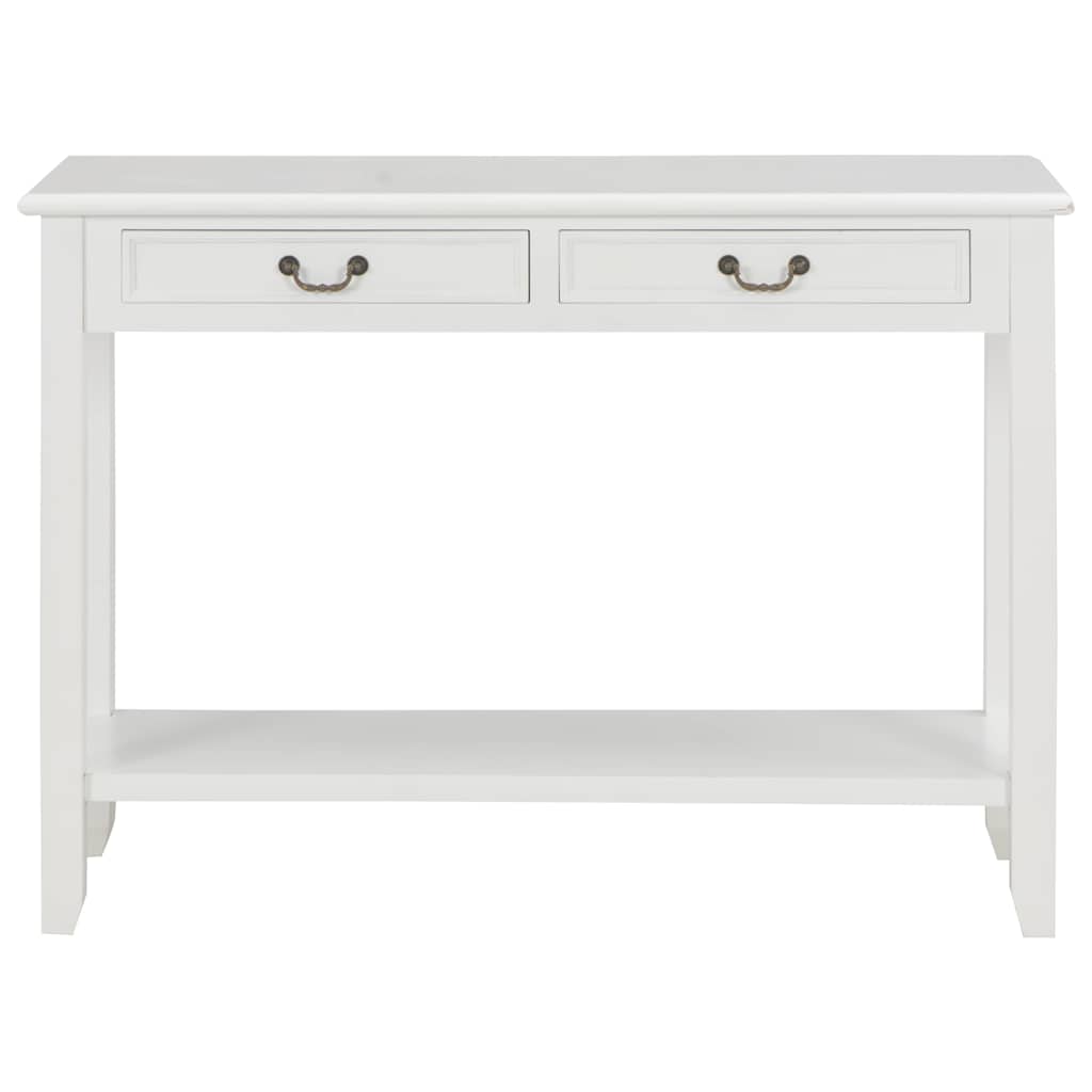 Tavolo Consolle Bianco 110x35x80 cm in Legno