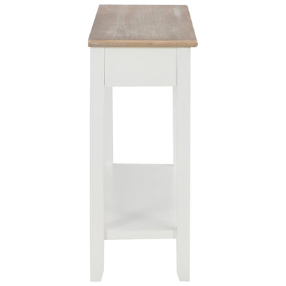 Tavolo Consolle Bianco 110x35x80 cm in Legno