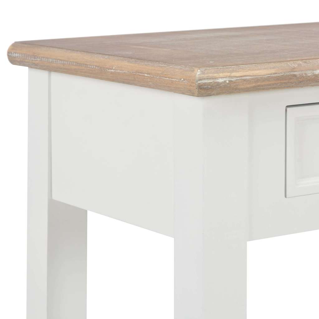Tavolo Consolle Bianco 110x35x80 cm in Legno