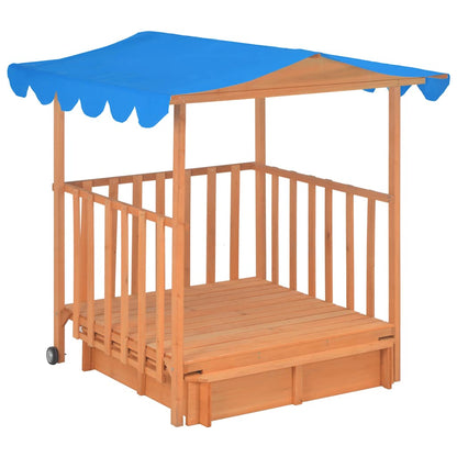 Casetta dei Giochi con Sabbiera in Legno di Abete Blu UV50 - homemem39