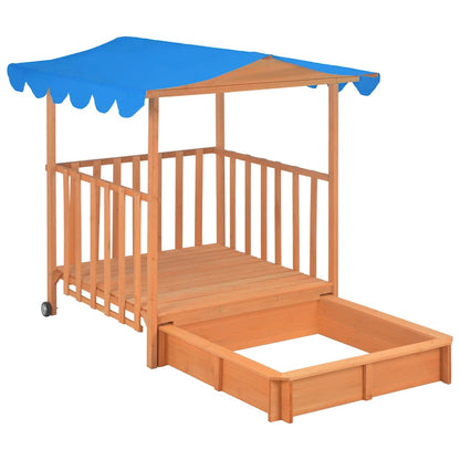 Casetta dei Giochi con Sabbiera in Legno di Abete Blu UV50 - homemem39