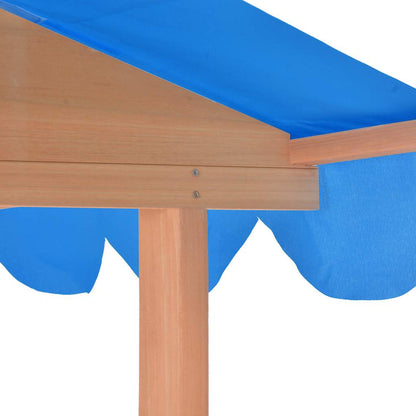 Casetta dei Giochi con Sabbiera in Legno di Abete Blu UV50 - homemem39
