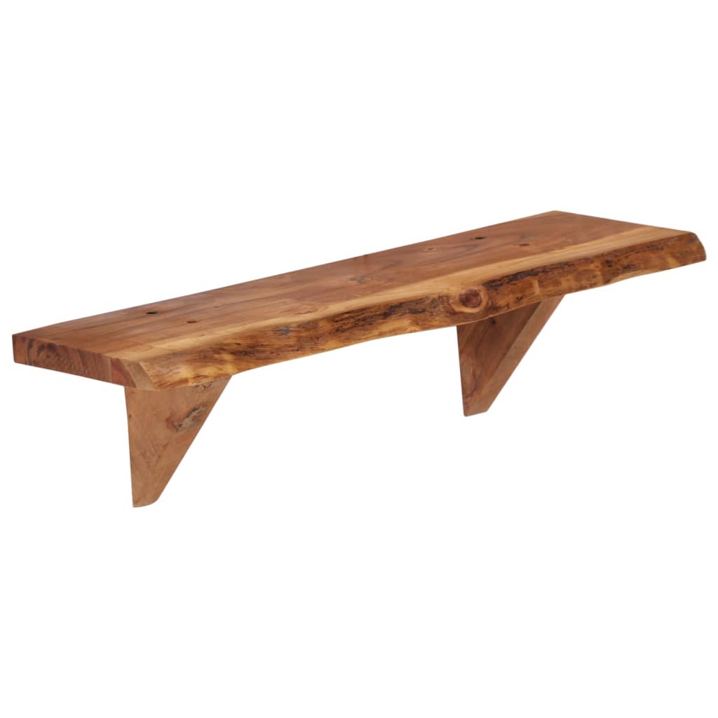 Mensole 2 pz 60x20x18 cm in Legno Massello di Acacia | homemem39