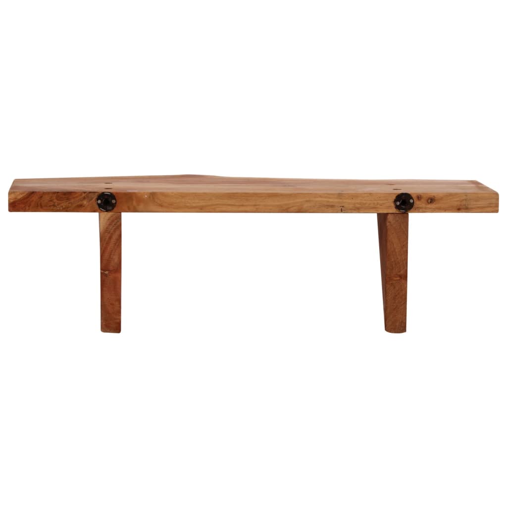 Mensole 2 pz 60x20x18 cm in Legno Massello di Acacia | homemem39