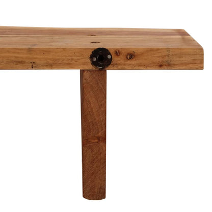 Mensole 2 pz 60x20x18 cm in Legno Massello di Acacia | homemem39