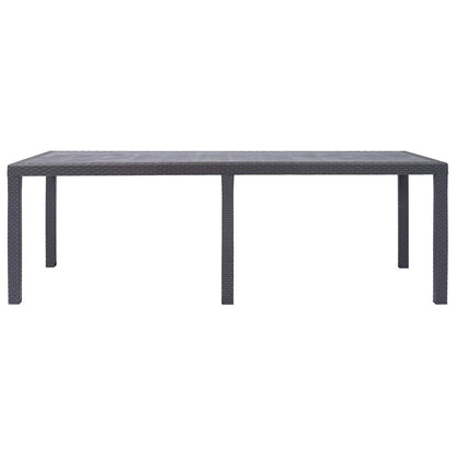 Tavolo da Giardino Marrone 220x90x72 cm Plastica Stile Rattan | homemem39