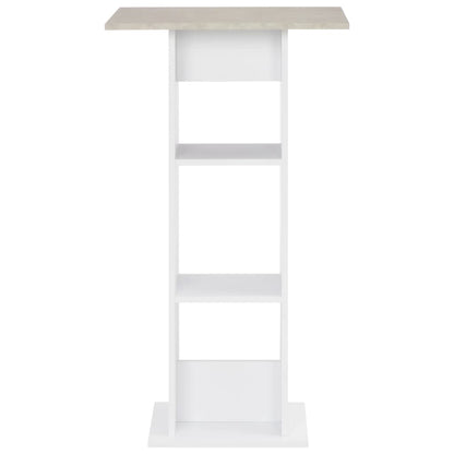 Tavolo da Bar Bianco e Cemento 60x60x110 cm | homemem39