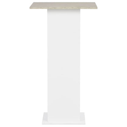 Tavolo da Bar Bianco e Cemento 60x60x110 cm | homemem39