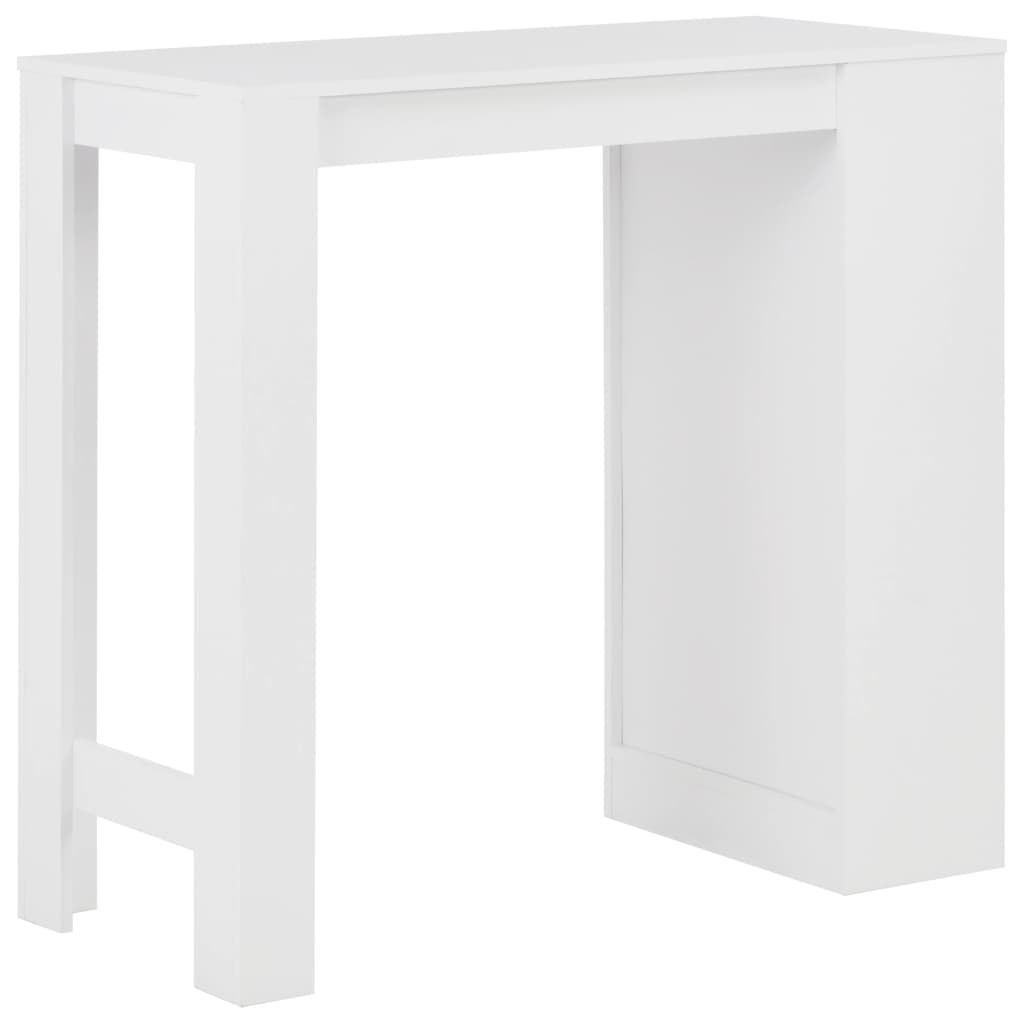 Tavolo da Bar con Ripiano Bianco 110x50x103 cm - homemem39