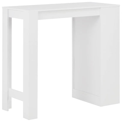 Tavolo da Bar con Ripiano Bianco 110x50x103 cm - homemem39