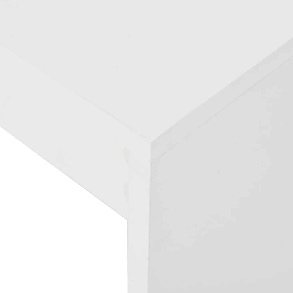 Tavolo da Bar con Ripiano Bianco 110x50x103 cm - homemem39