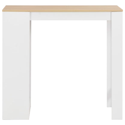 Tavolo da Bar con Ripiano Bianco 110x50x103 cm | homemem39