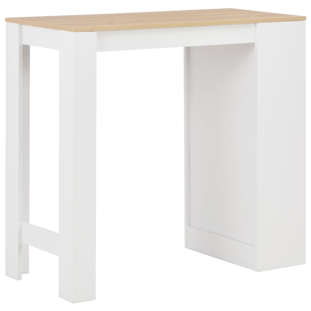 Tavolo da Bar con Ripiano Bianco 110x50x103 cm | homemem39