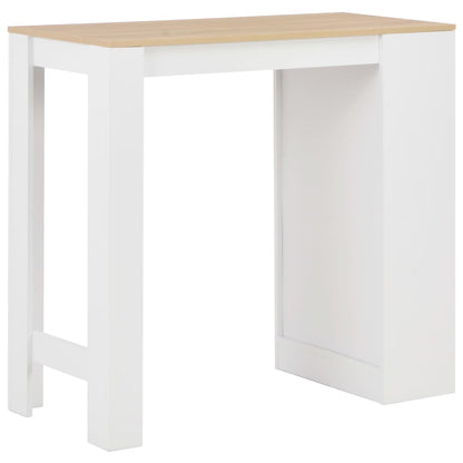 Tavolo da Bar con Ripiano Bianco 110x50x103 cm | homemem39