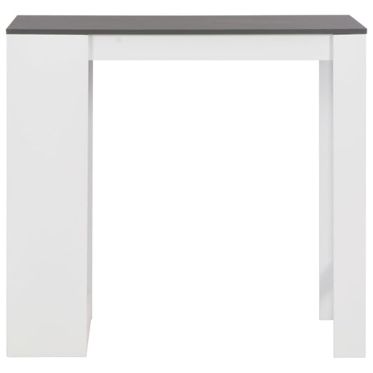 Tavolo da Bar con Ripiano Bianco 110x50x103 cm - homemem39