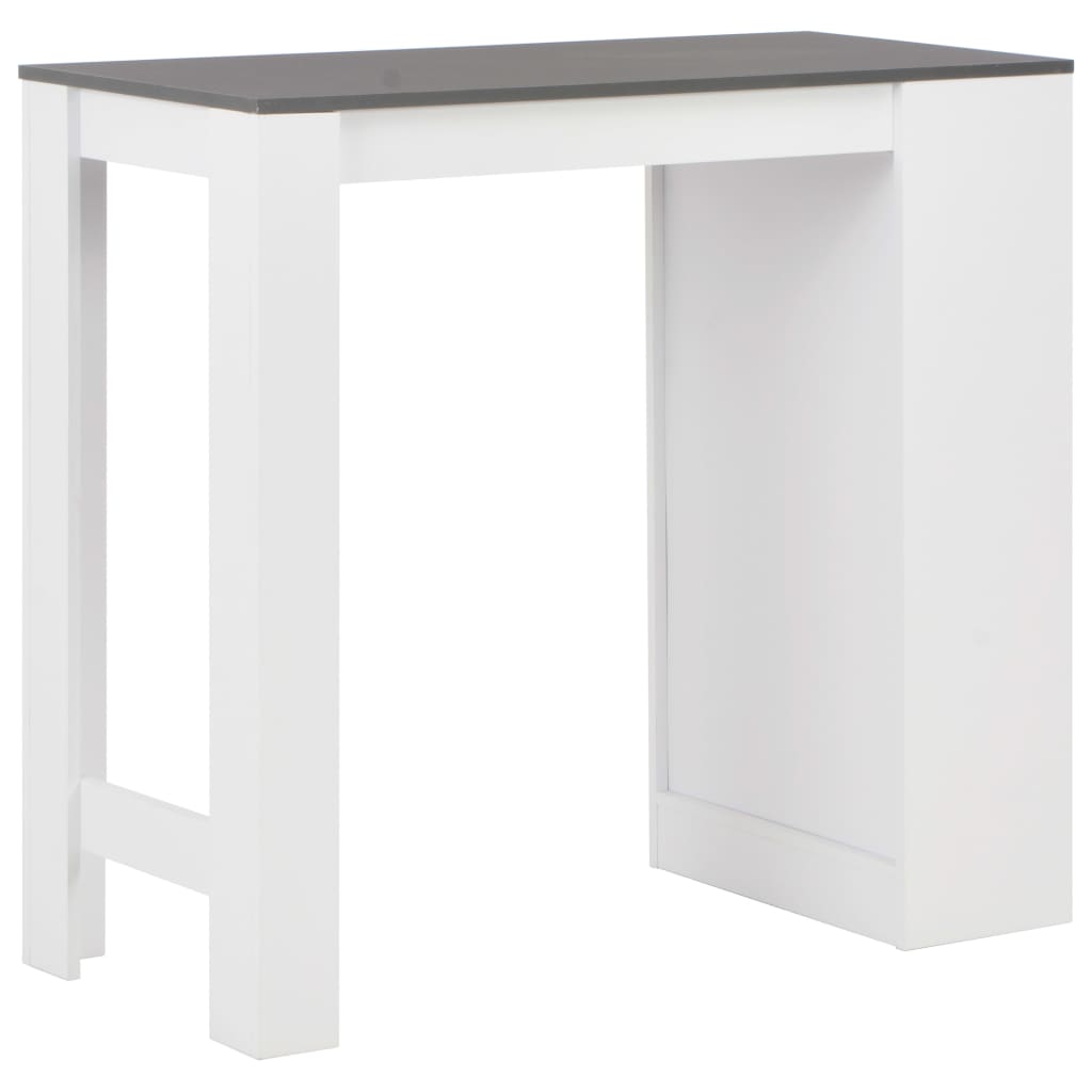 Tavolo da Bar con Ripiano Bianco 110x50x103 cm - homemem39