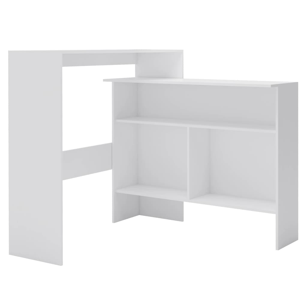 Tavolo da Bar a 2 Livelli Bianco 130x40x120 - homemem39