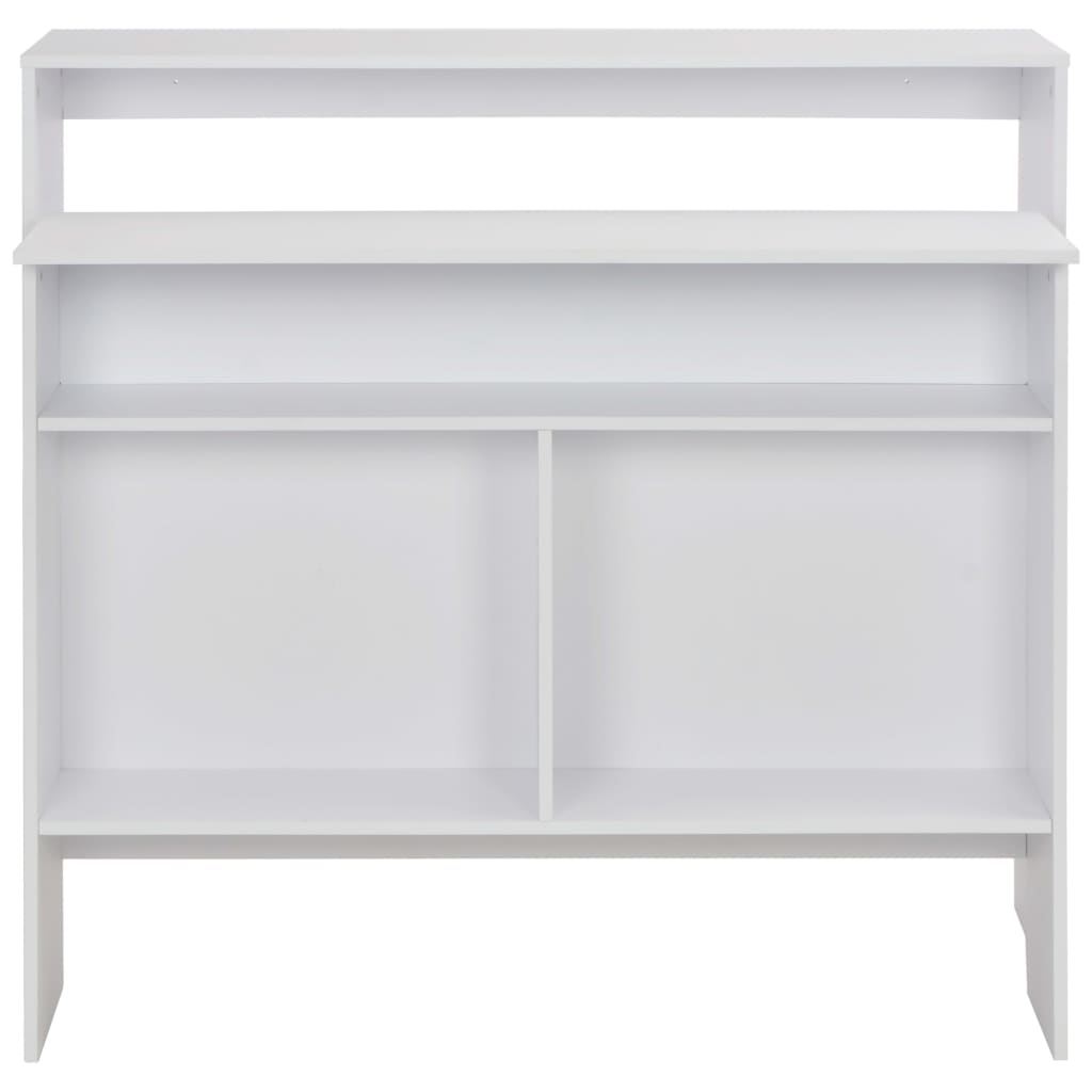 Tavolo da Bar a 2 Livelli Bianco 130x40x120 - homemem39