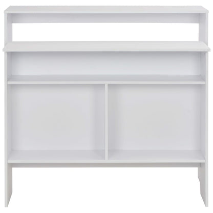 Tavolo da Bar a 2 Livelli Bianco 130x40x120 - homemem39