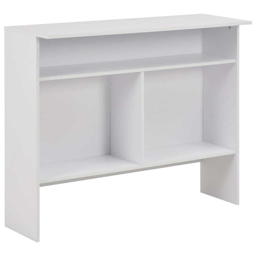 Tavolo da Bar a 2 Livelli Bianco 130x40x120 - homemem39
