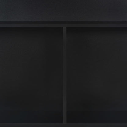 Tavolo da Bar con 2 Piani d'Appoggio Nero 130x40x120 cm | homemem39