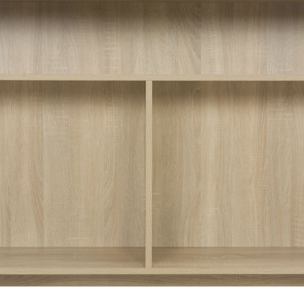 Tavolo da Bar con 2 Piani d'Appoggio Rovere 130x40x120 cm - homemem39