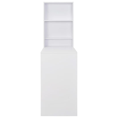 Tavolo da Bar con Mobiletto Bianco 115x59x200 cm - homemem39