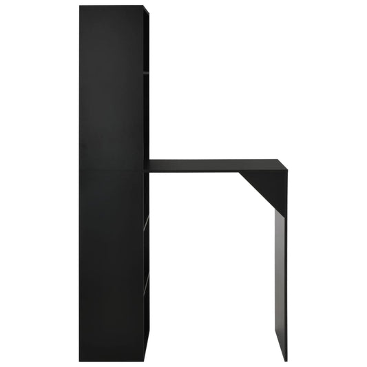 Tavolo da Bar con Mobiletto Nero 115x59x200 cm | homemem39