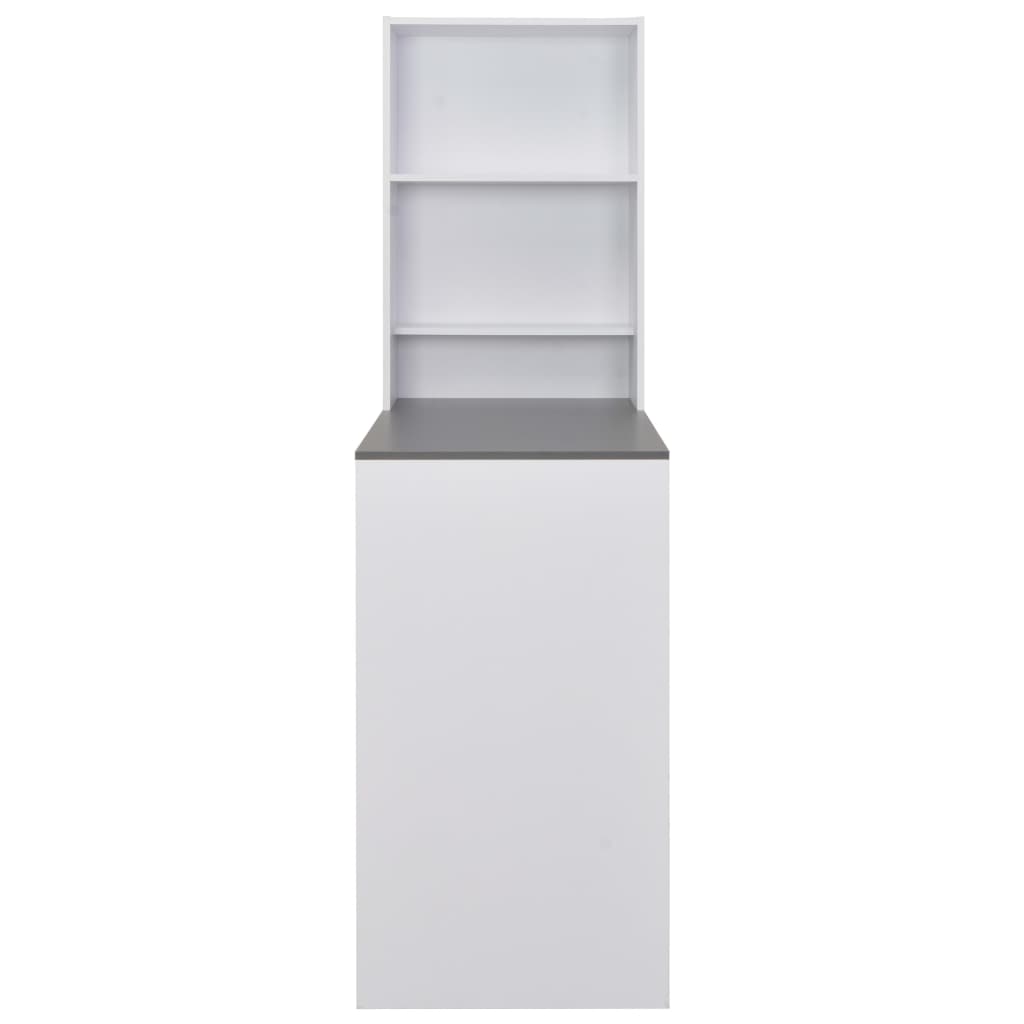 Tavolo da Bar con Mobiletto Bianco 115x59x200 cm | homemem39