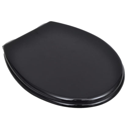 Copriwater a Chiusura Ammortizzata 2 pz in MDF Nero - homemem39