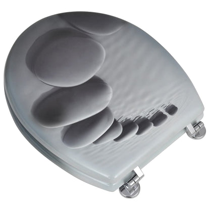 Tavolette WC con Coperchi 2 pz in MDF Design Pietre - homemem39